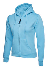 LADIES CLASSIC FULL ZIP HOODED SWEATSHIRT