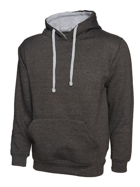CONTRAST HOODED SWEATSHIRT