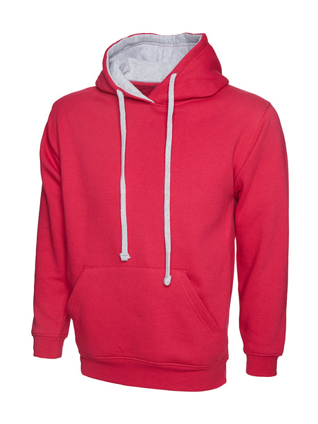 CONTRAST HOODED SWEATSHIRT