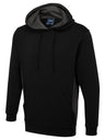 TWO TONE HOODED SWEATSHIRT