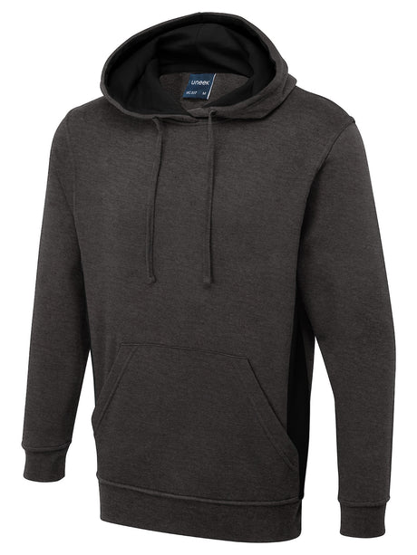 TWO TONE HOODED SWEATSHIRT