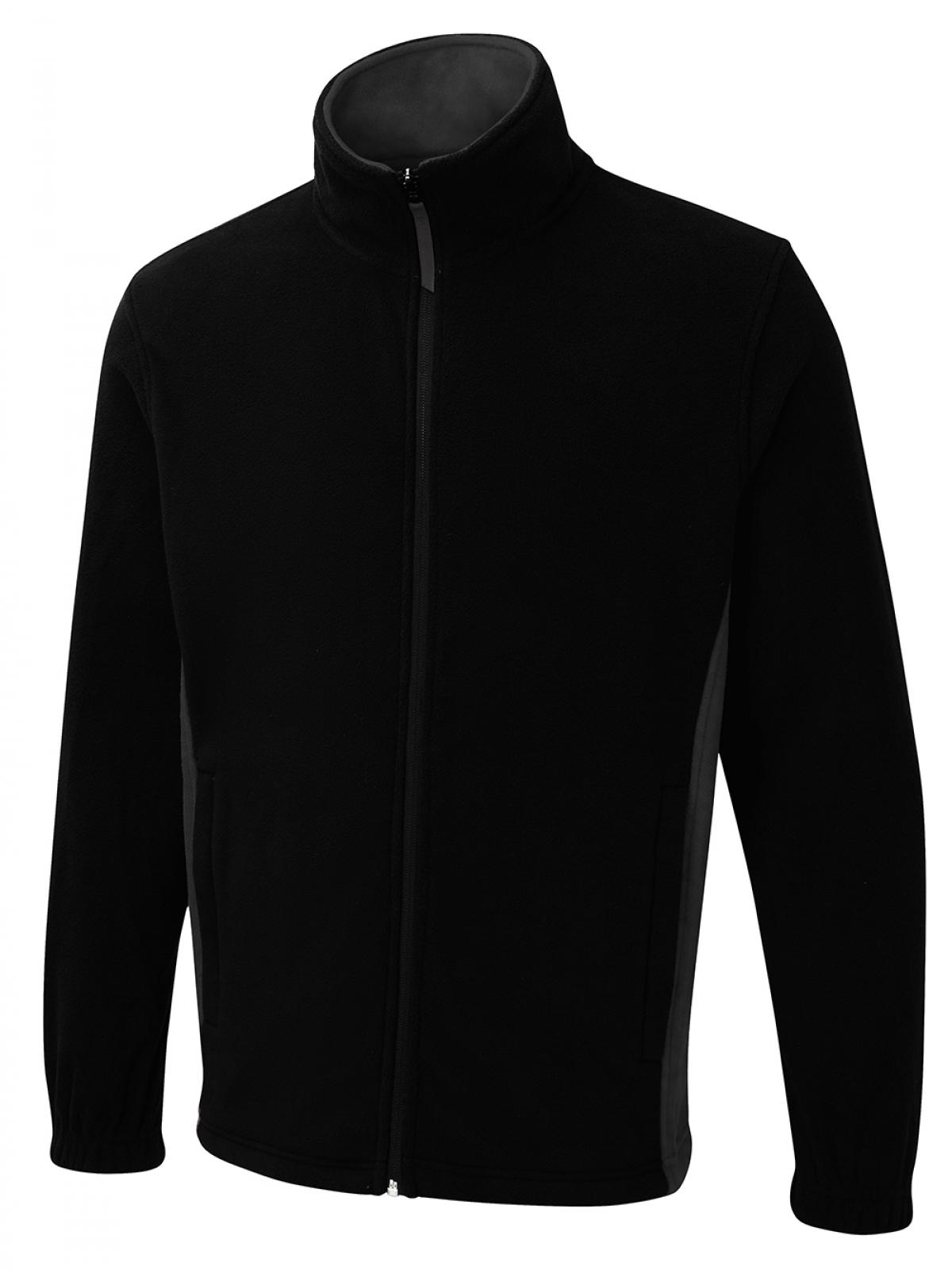 TWO TONE FULL ZIP FLEECE JACKET