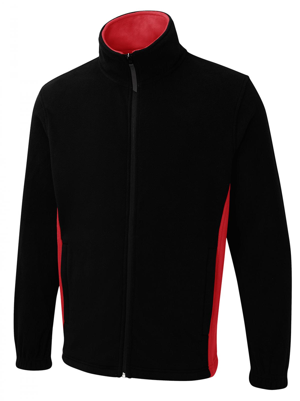 TWO TONE FULL ZIP FLEECE JACKET