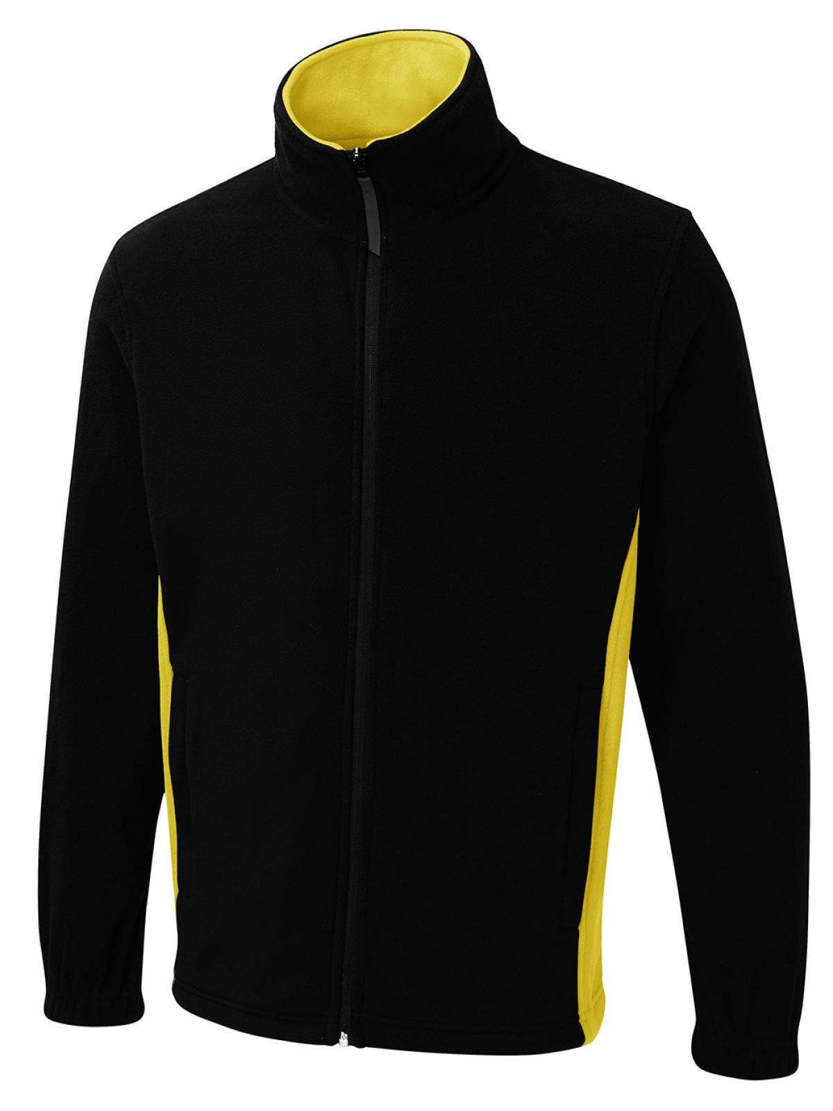 TWO TONE FULL ZIP FLEECE JACKET
