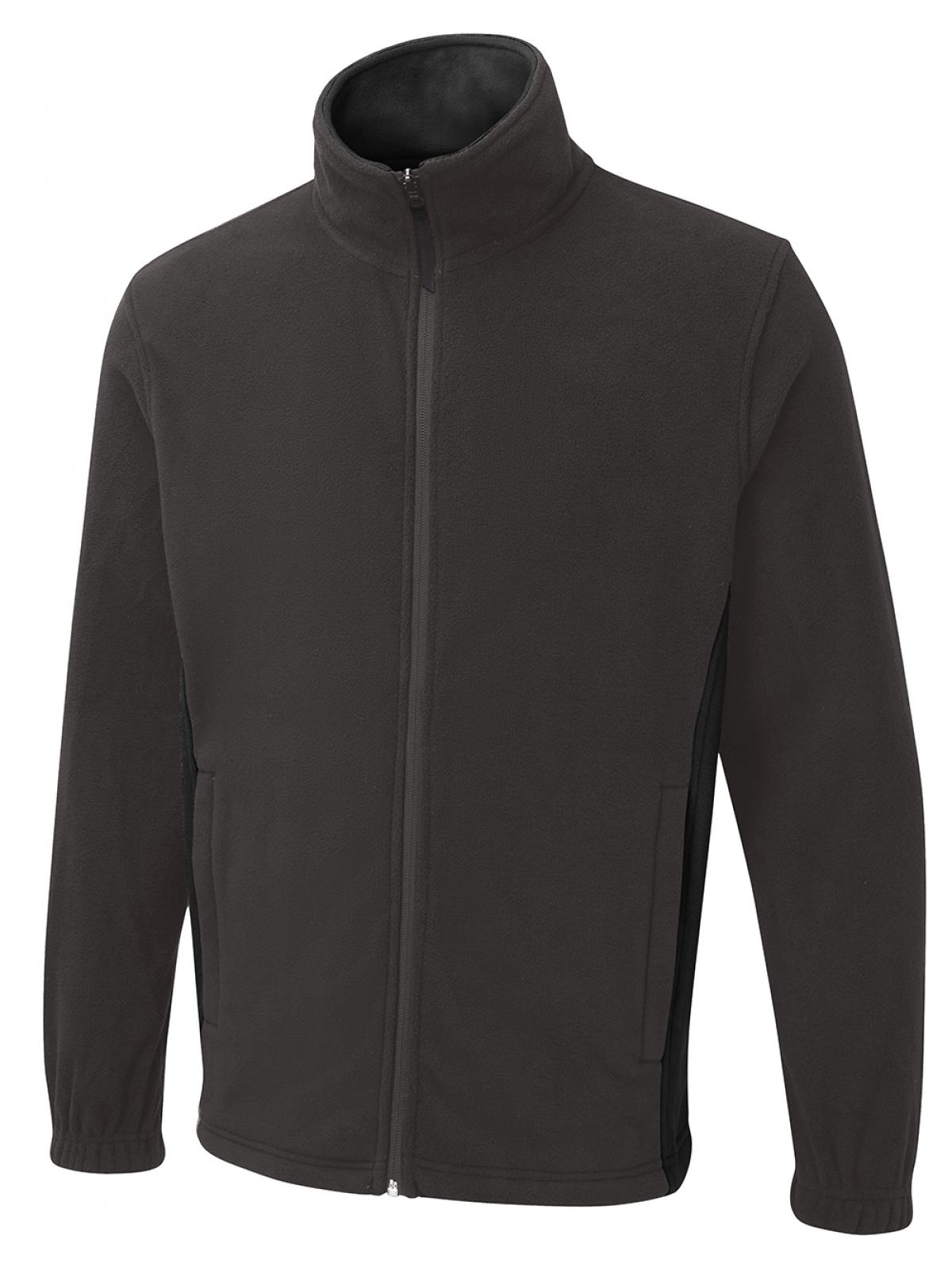 TWO TONE FULL ZIP FLEECE JACKET