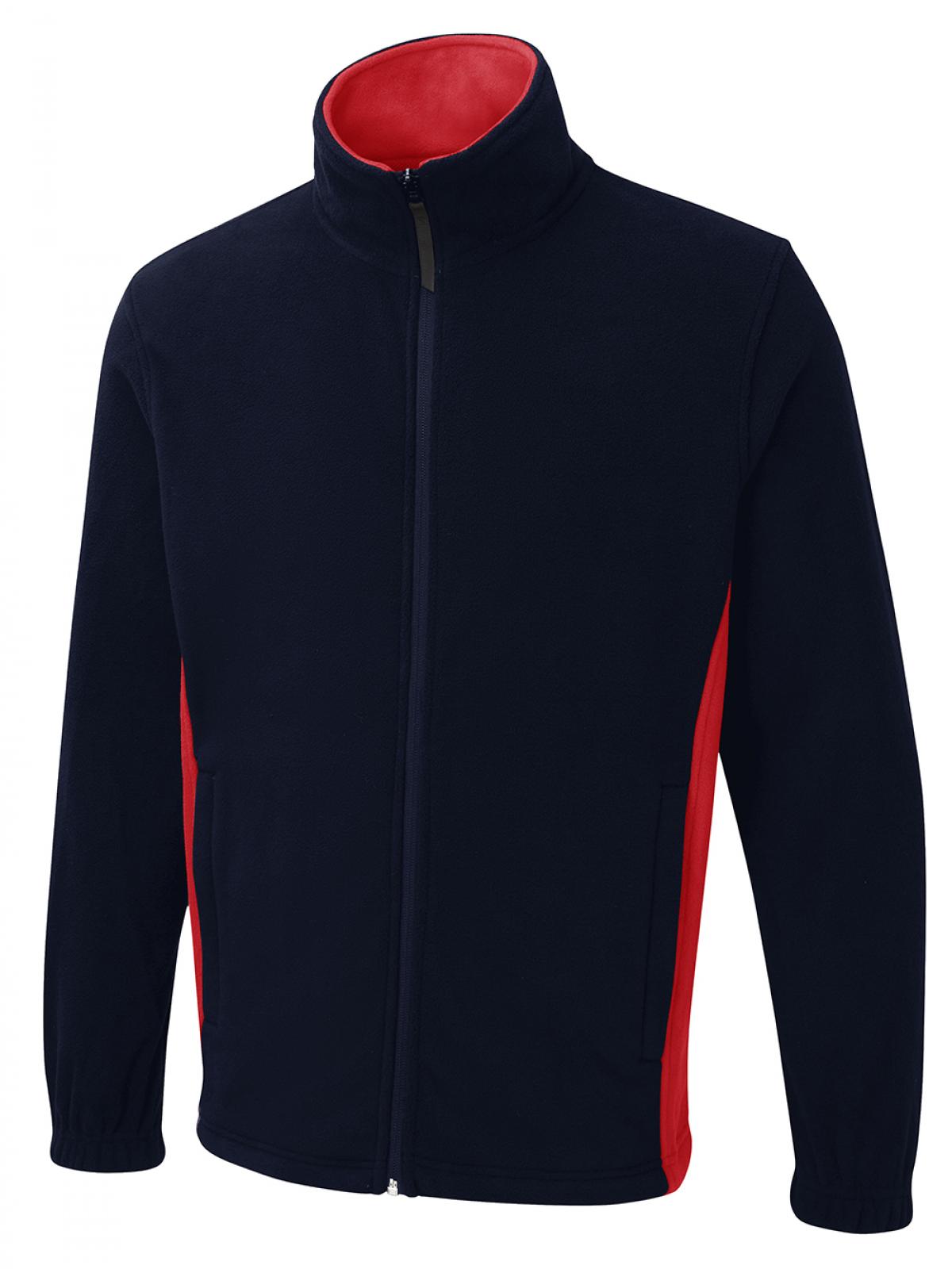 TWO TONE FULL ZIP FLEECE JACKET