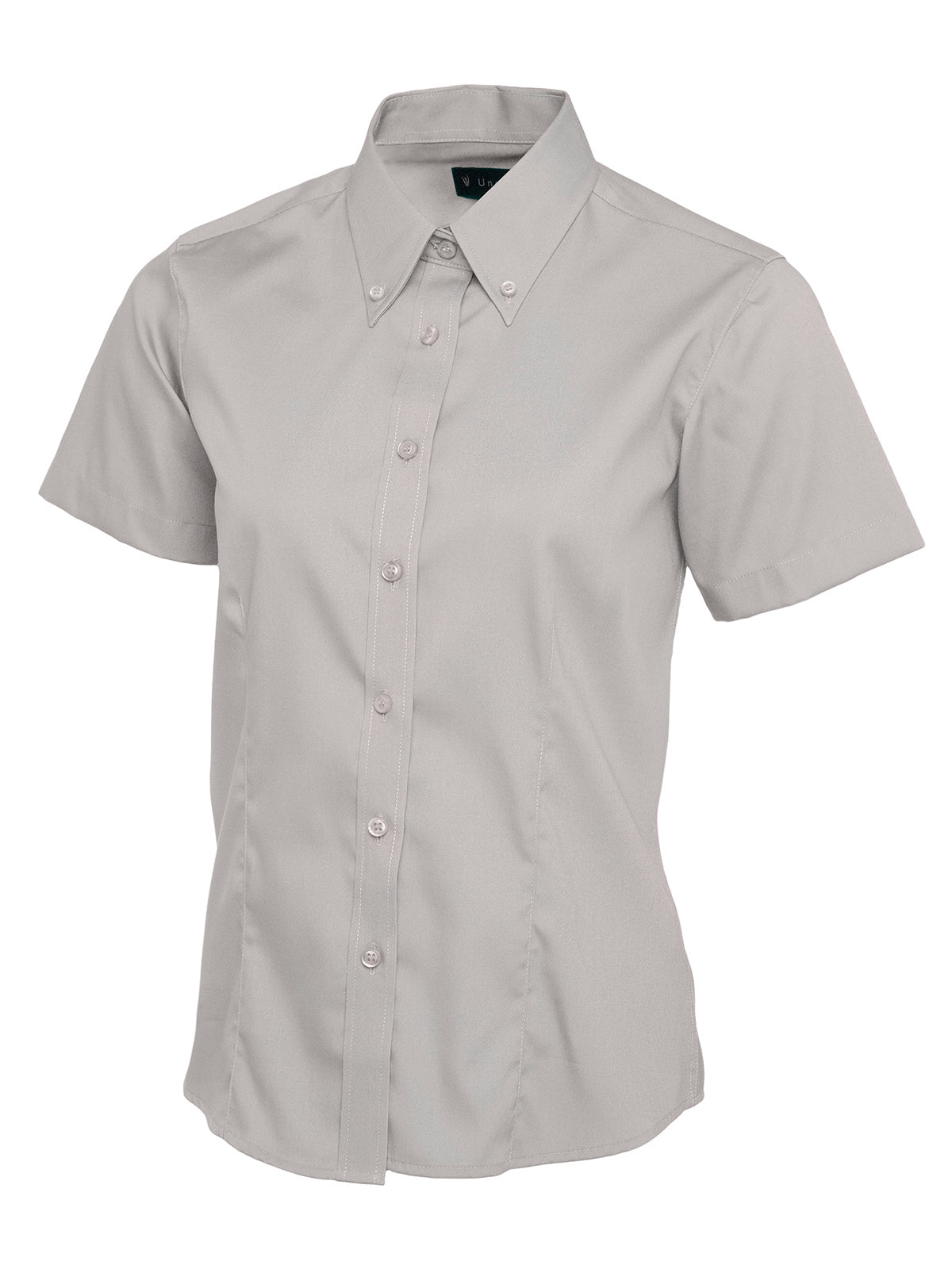 LADIES PINPOINT OXFORD HALF SLEEVE SHIRT