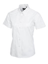 LADIES PINPOINT OXFORD HALF SLEEVE SHIRT