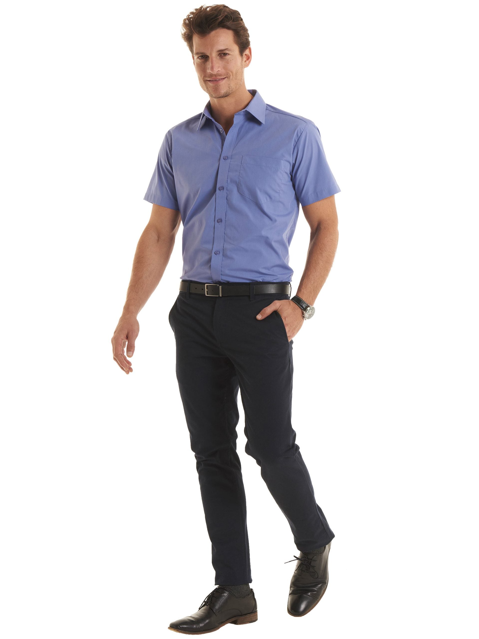 MEN'S SHORT SLEEVE POPLIN SHIRT