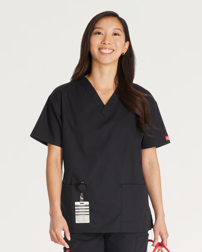 DICKIES EDS SIGNATURE WOMEN'S V-NECK SCRUB TOP