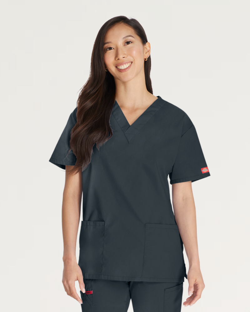 DICKIES EDS SIGNATURE WOMEN'S V-NECK SCRUB TOP
