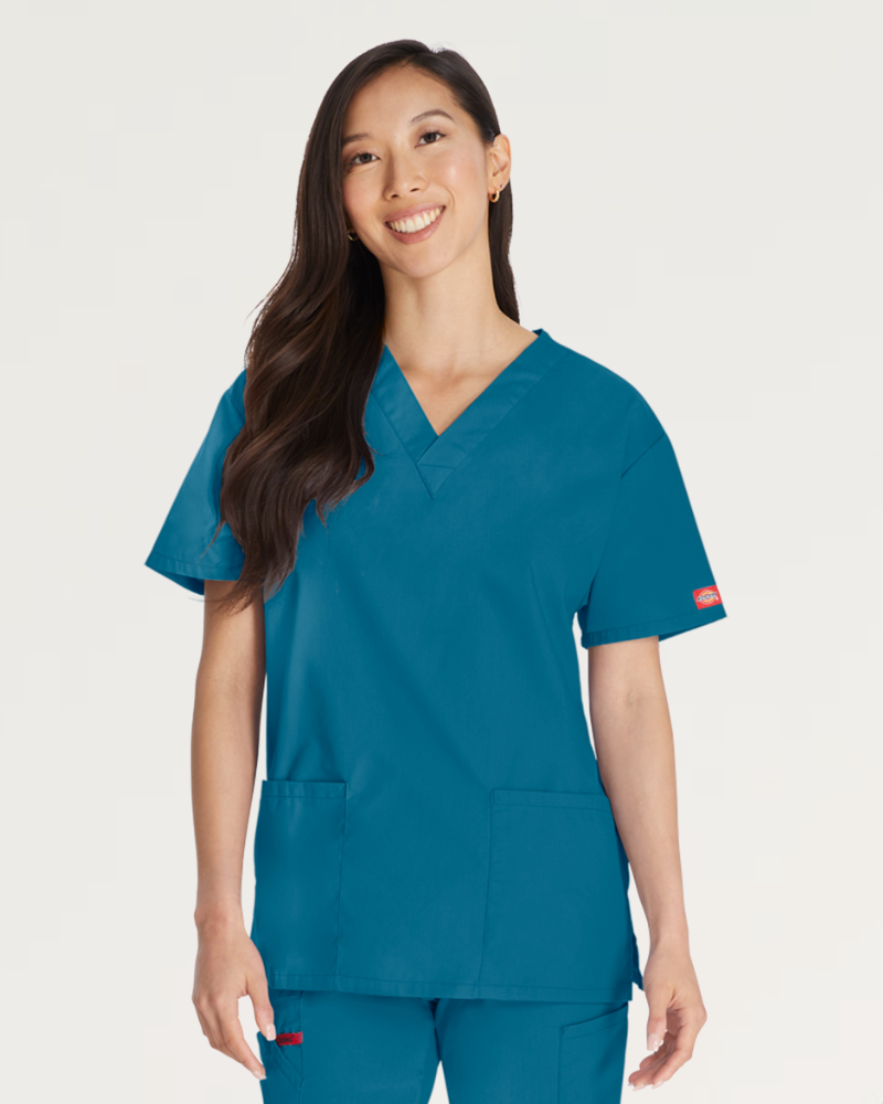 DICKIES EDS SIGNATURE WOMEN'S V-NECK SCRUB TOP