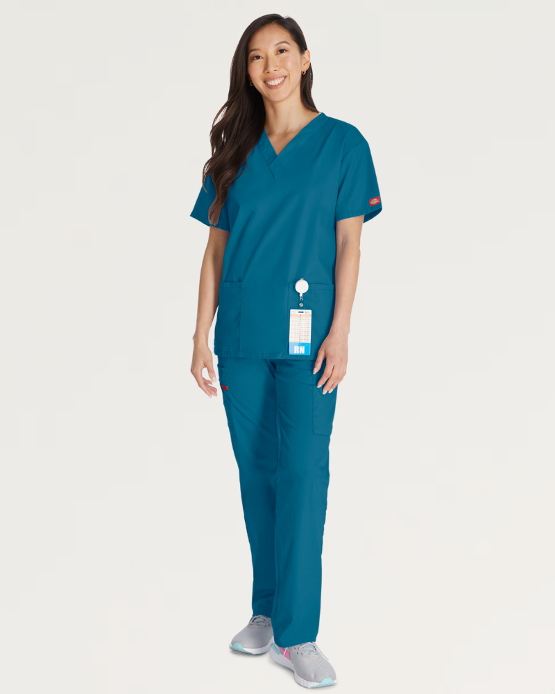 DICKIES EDS SIGNATURE WOMEN'S V-NECK SCRUB TOP