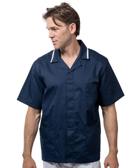 MEN'S NURSE TUNIC UNIFORM WITH CONCEALED STUD FASTEN