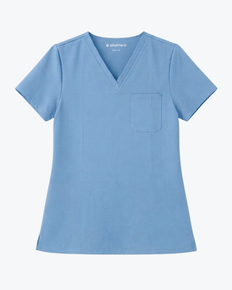 Alumea Men's V-neck Stretch Scrub Top