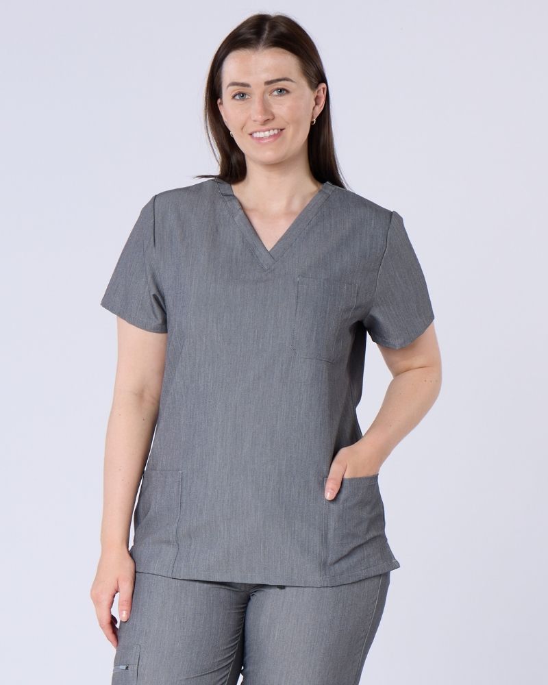 ALUMEA™ WOMEN'S STRETCH V-NECK SCRUB TOP