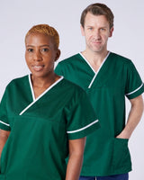 Unisex Healthcare V-Neck Tunic with Trim