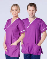 Unisex Lightweight V-Neck Tunic with Trim