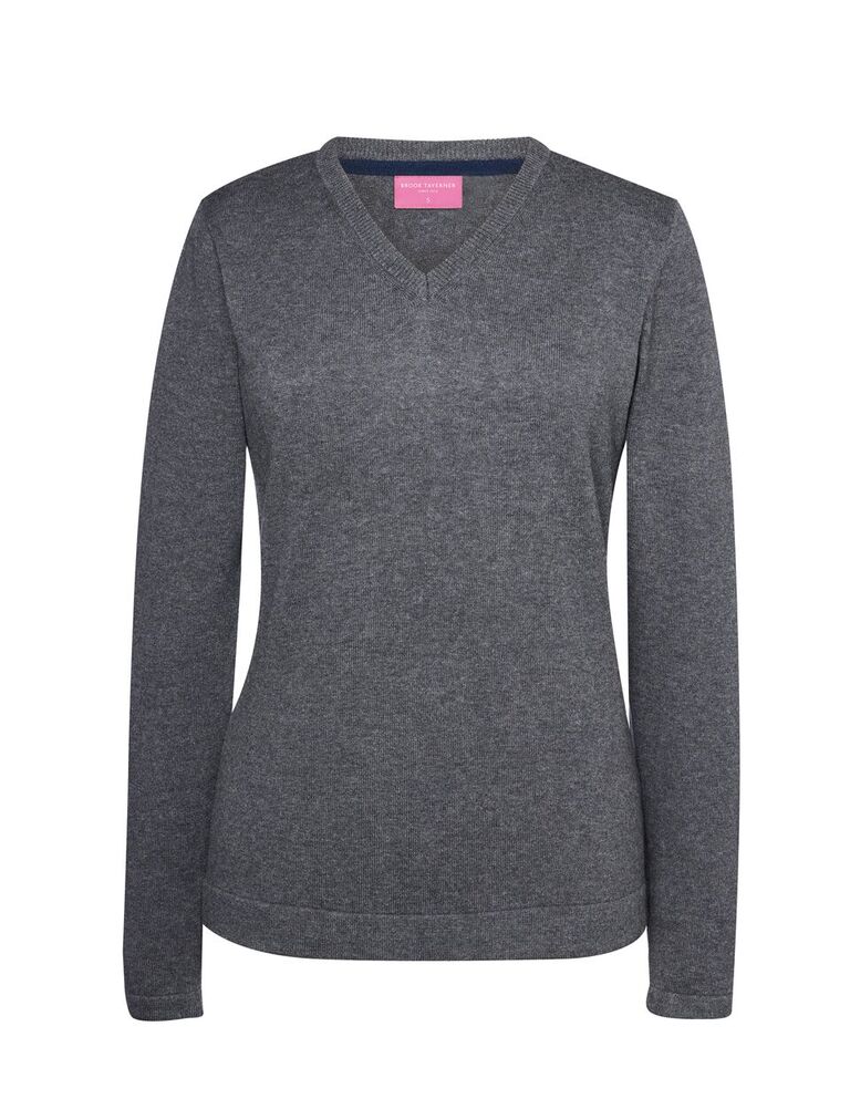 Charcoal Grey Women's V Neck Jumper