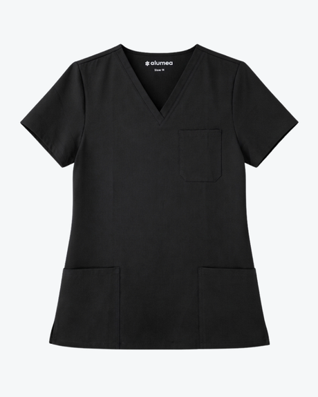 Alumea Ladies V-neck Stretch Scrub Top