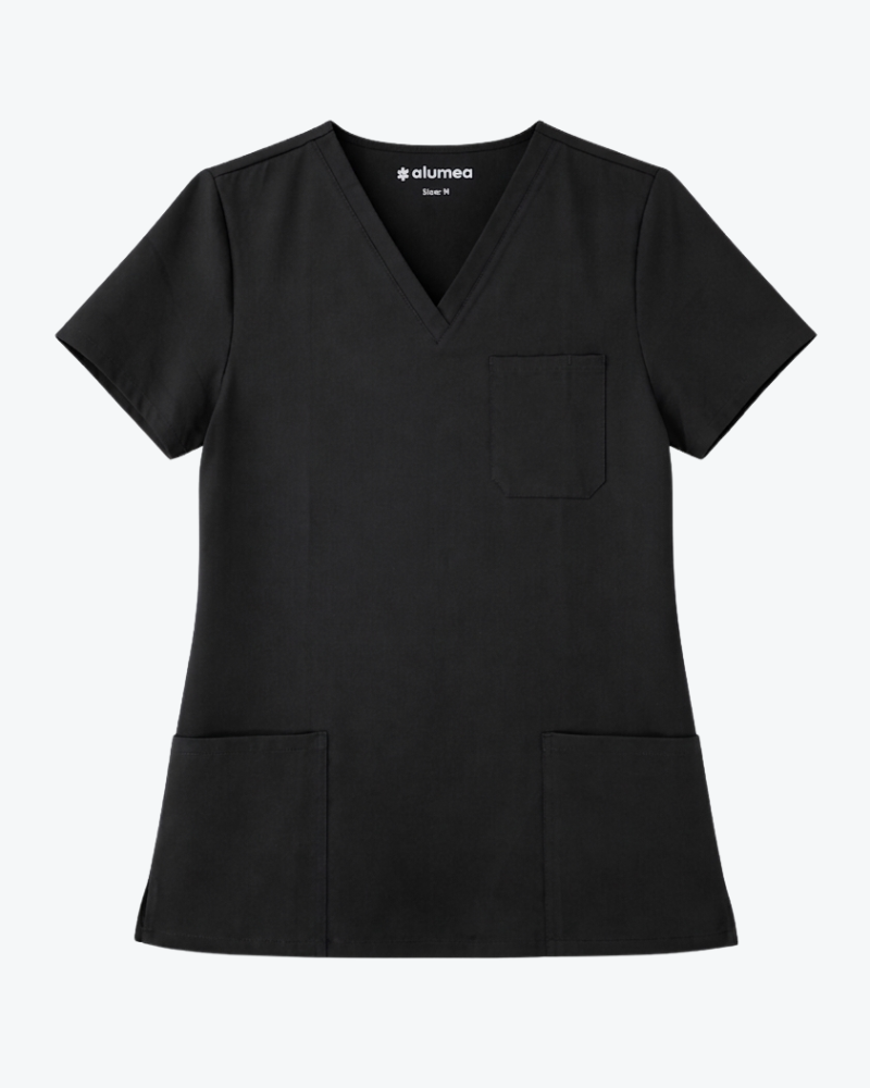 Alumea Ladies V-neck Stretch Scrub Top