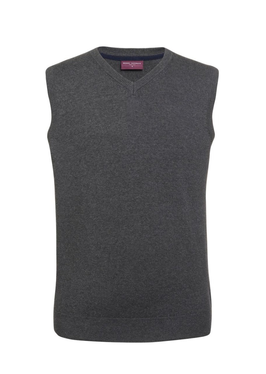 Charcoal V Neck Sleeveless Jumper