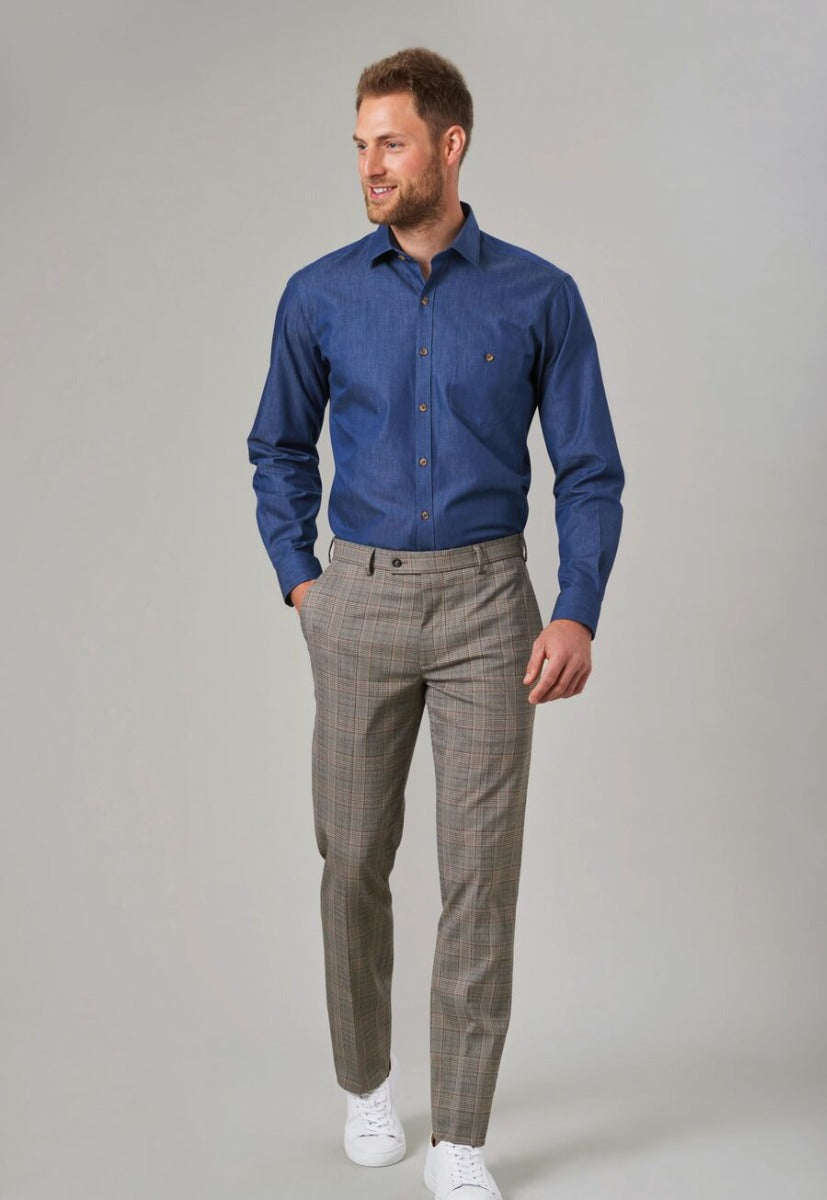 FABIAN SLIM FIT CHECK TROUSER-10569