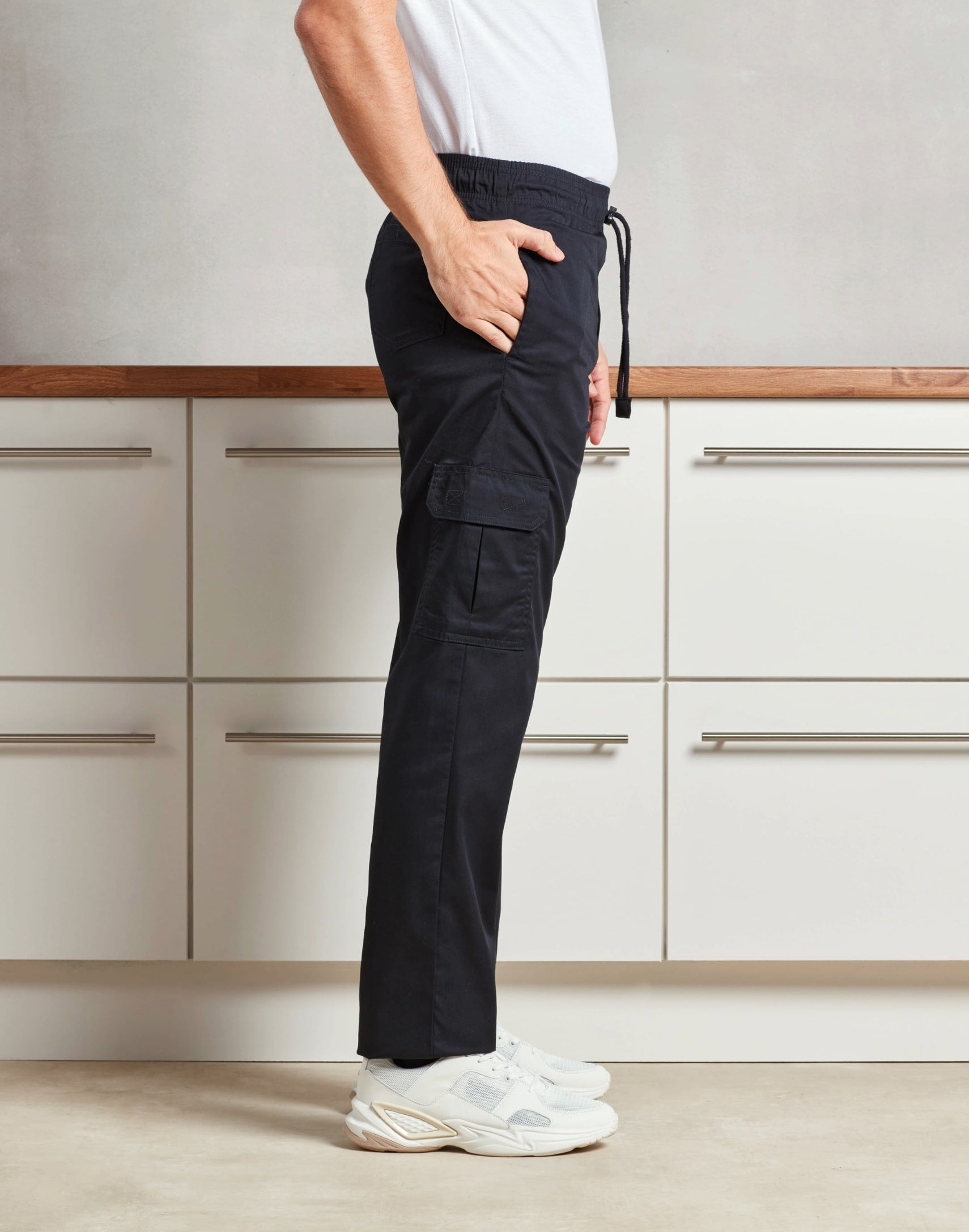 BLACK CHEF CARGO TROUSERS