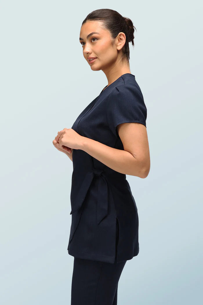 Gisele Faux Wrap Beauty Tunic With Side-Tie