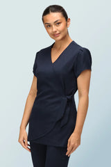 Gisele Faux Wrap Beauty Tunic With Side-Tie