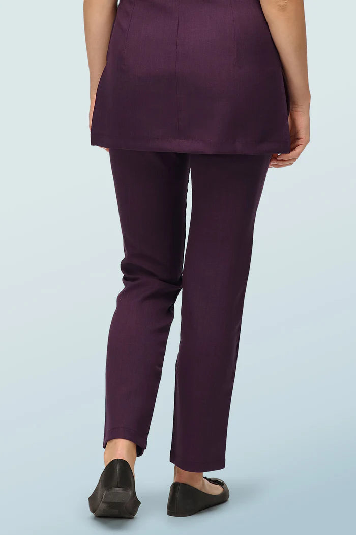Ila Beauty Trouser With Elasticated Waist - Plum