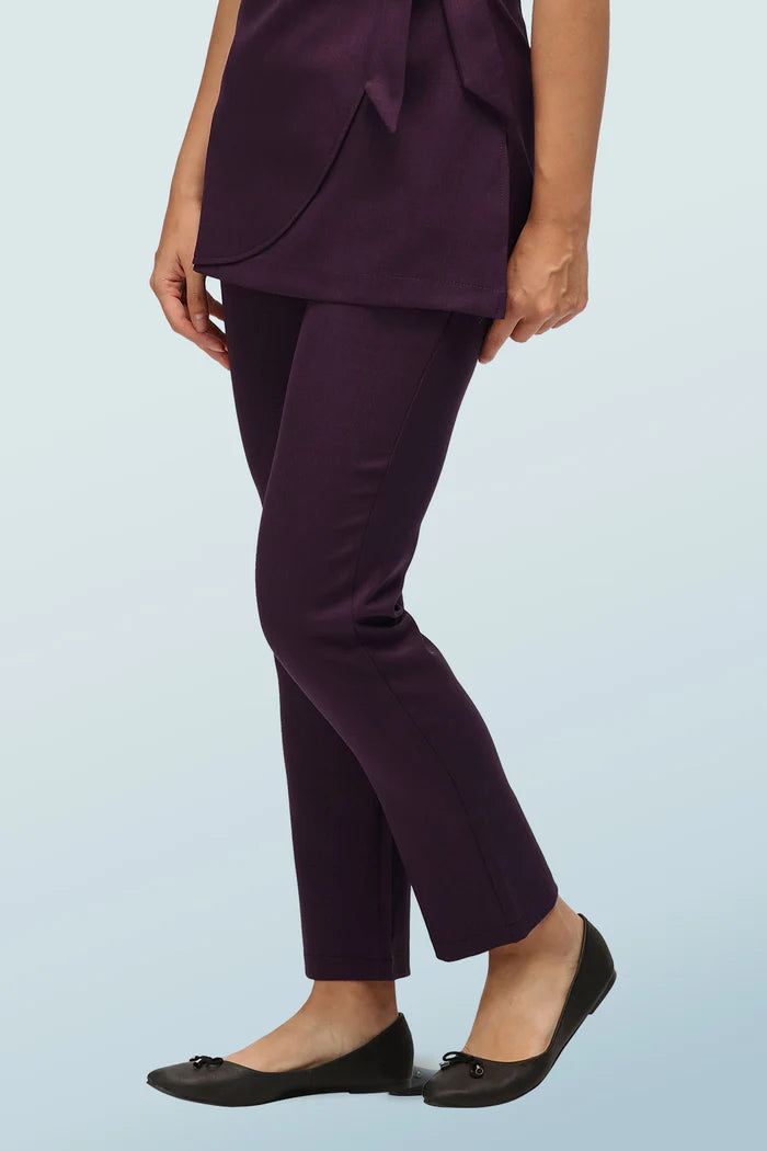Ila Beauty Trouser With Elasticated Waist - Plum