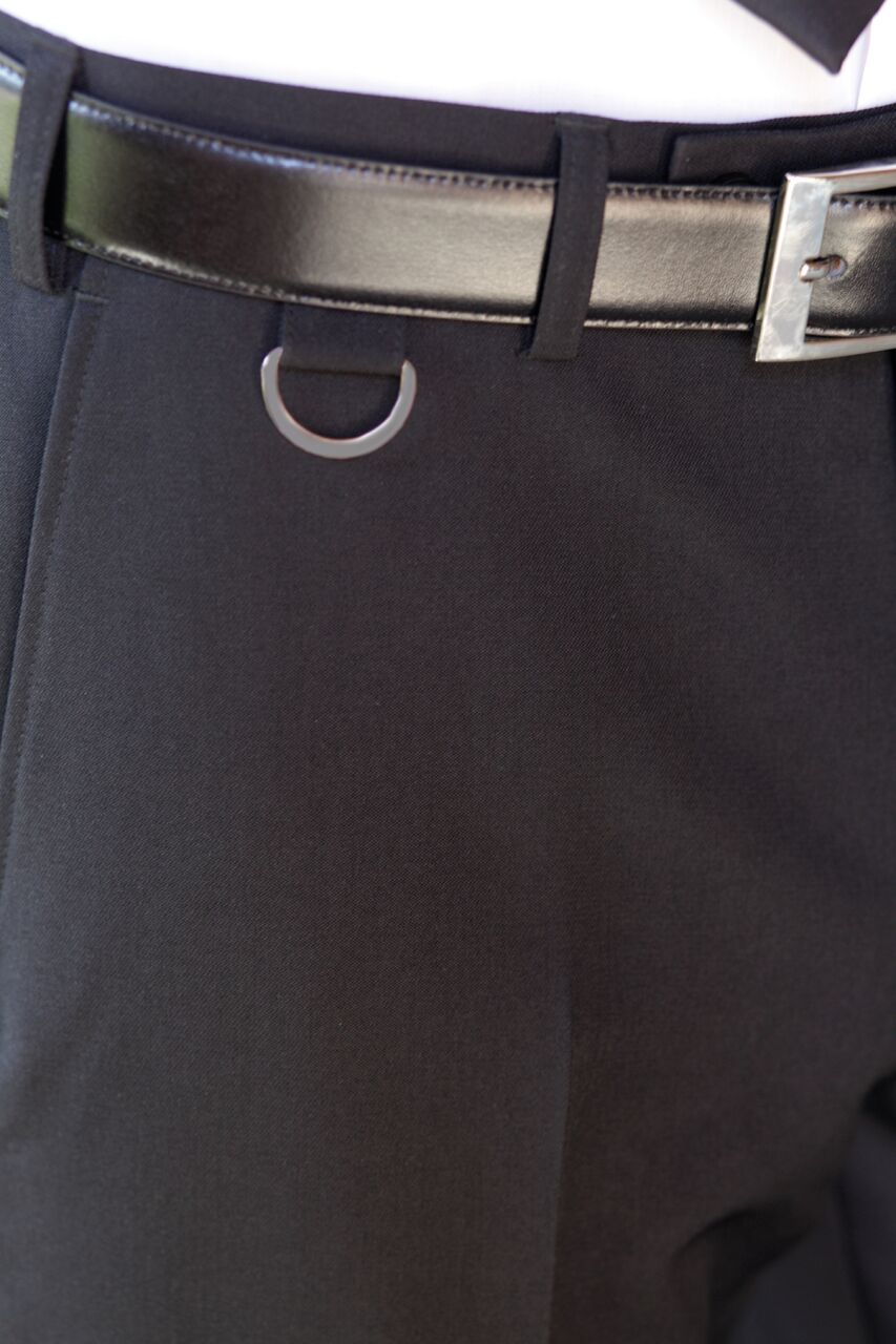 Key Loop Close Up Men's Navy Blue Tailored Business Trousers