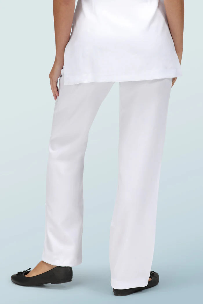 Lili Straight-Leg Beauty Trouser - White