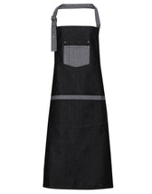 DENIM CONTRAST BIB APRON