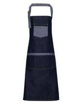 DENIM CONTRAST BIB APRON