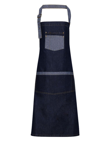 DENIM CONTRAST BIB APRON