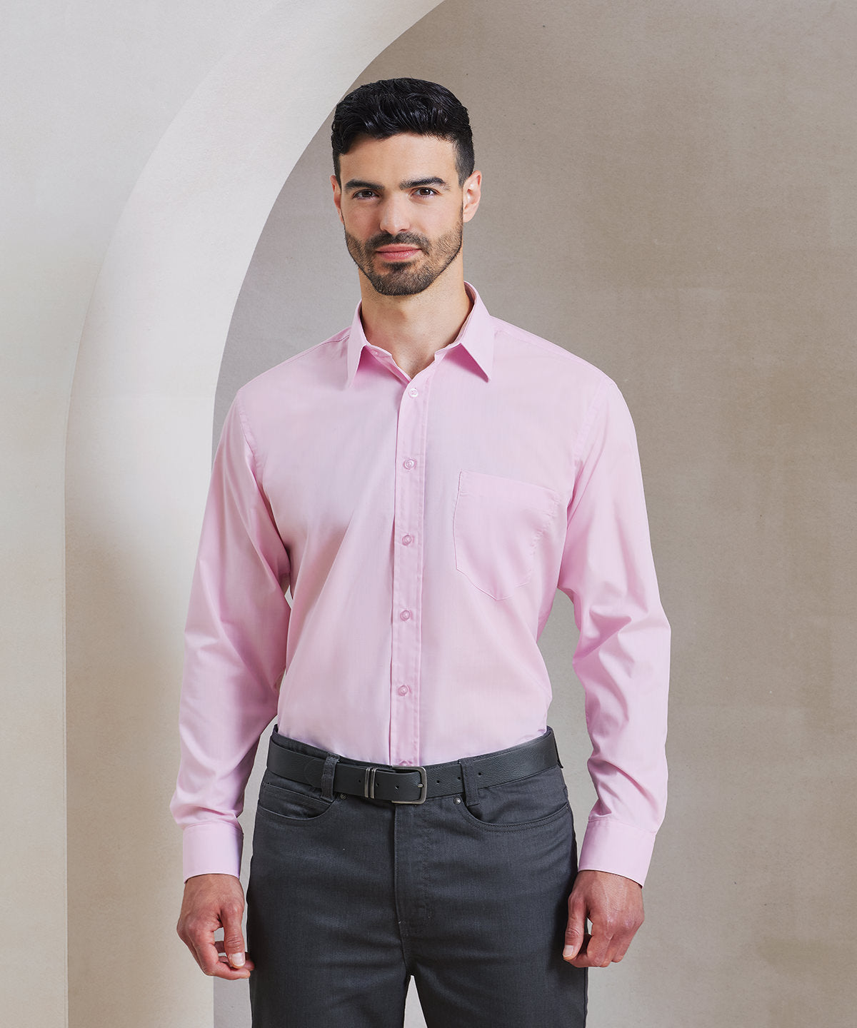 MEN'S POPLIN LONG SLEEVE SHIRT