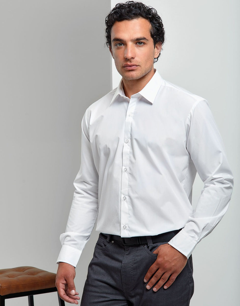 Man Wearing White Long Sleeve Shirt