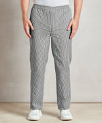 BLACK & WHITE CHECK CHEF'S TROUSER WITH ELASTIC WAIST