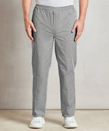 BLACK & WHITE CHECK CHEF'S TROUSER WITH ELASTIC WAIST