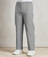 BLACK & WHITE CHECK CHEF'S TROUSER WITH ELASTIC WAIST