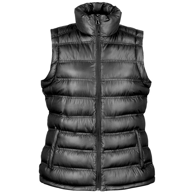 Ladies Black Windproof Padded Gilet