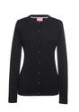 Women's Black Crew Neck Cardigan