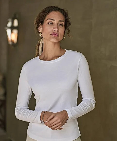 WOMEN'S LUXURY LONG-SLEEVE ORGANIC COTTON T-SHIRT