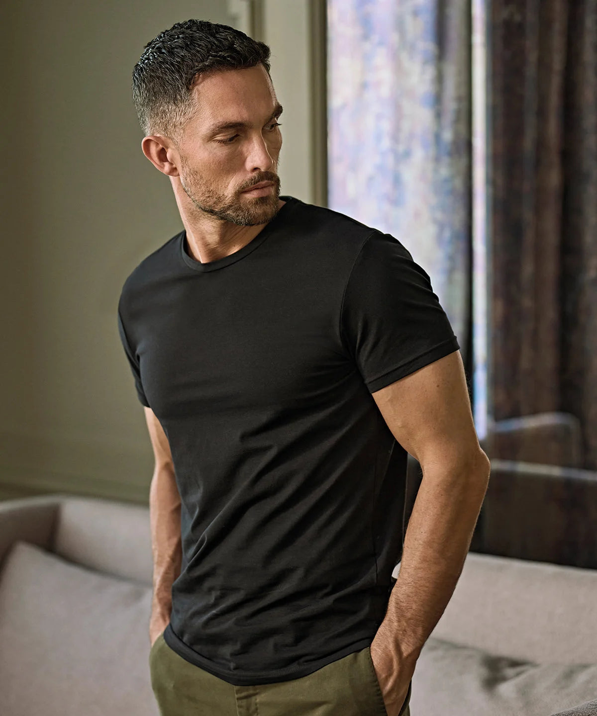 MEN'S LUXURY STRETCH COTTON SHORT SLEEVE T-SHIRT
