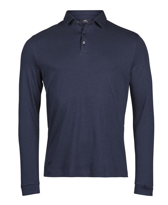 MEN'S PIMA COTTON LONG-SLEEVE POLO SHIRT