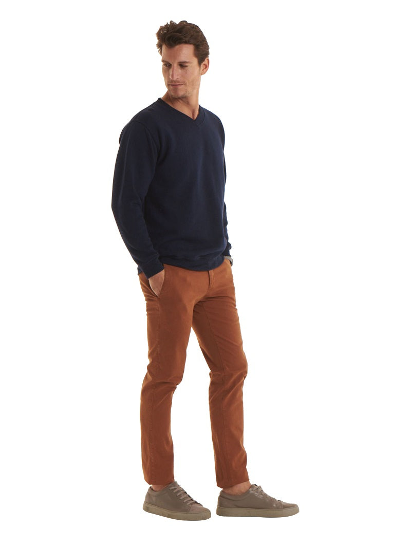 Premium Set In Sleeve V Neck Sweatshirt