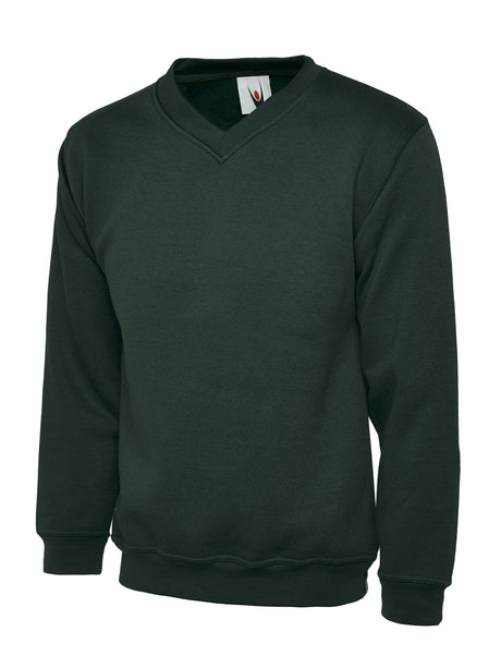 Premium Set In Sleeve V Neck Sweatshirt