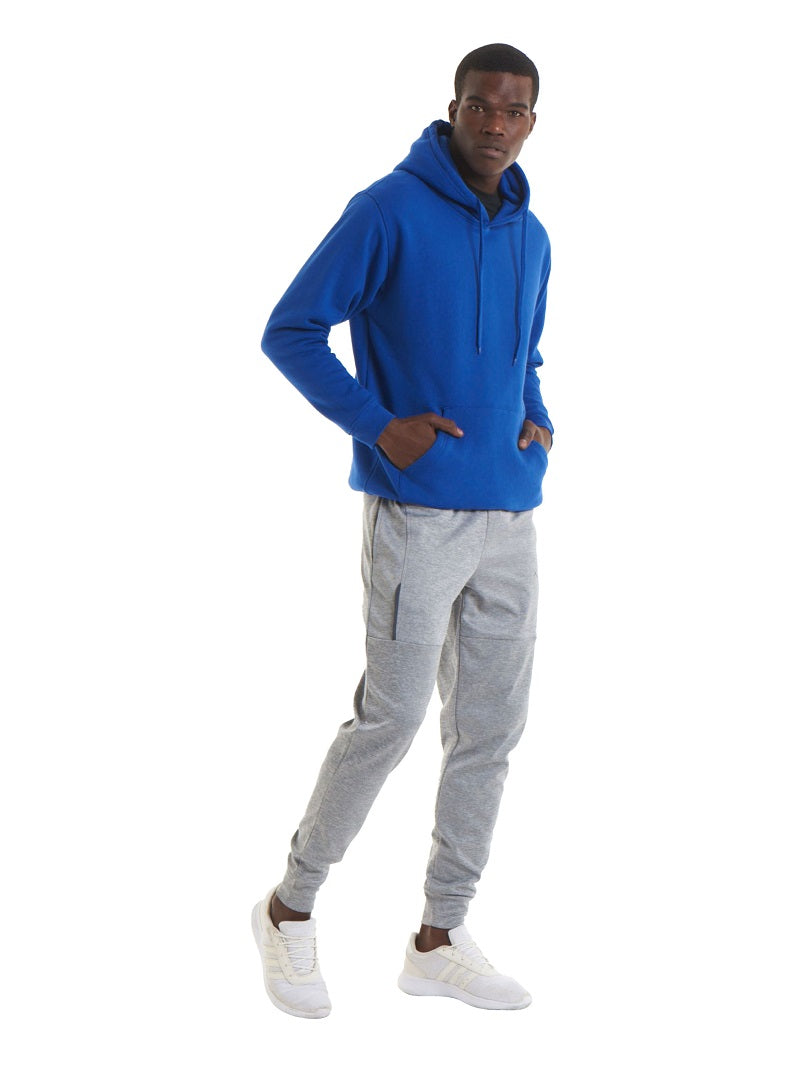 Man Wearing A Premium Weight Pullover Hooded Sweatshirt